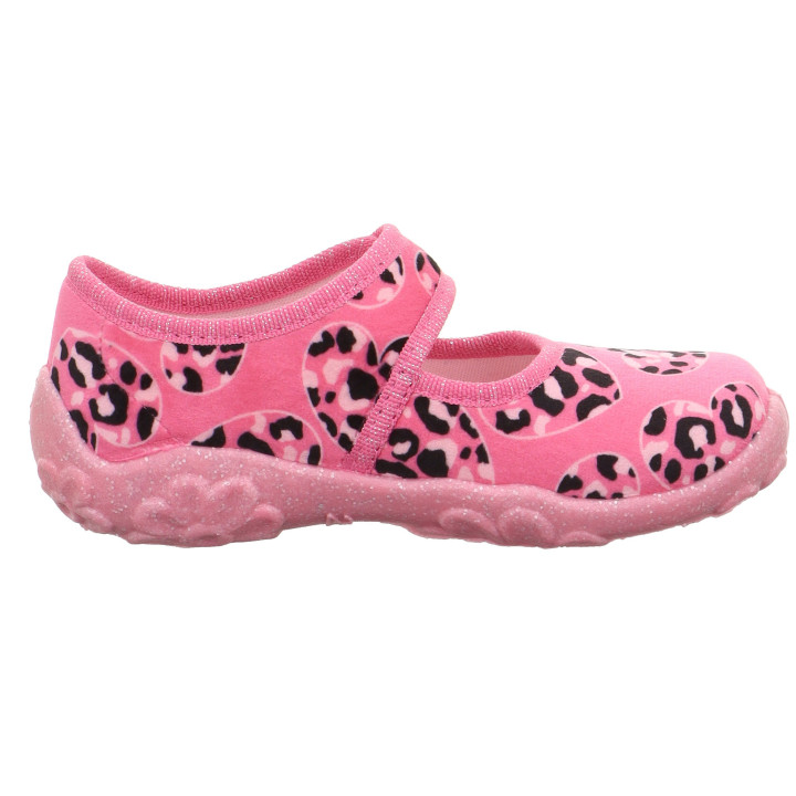 PANTOFLE TEKSTYLNE KAPCIE SUPERFIT BONNY ROSA/MEHRFARBIG 1-000280-5520