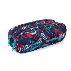 DOUBLE ZIPPERS PENCIL CASE COOLPACK CLEVER TRIANGLES (A65212)