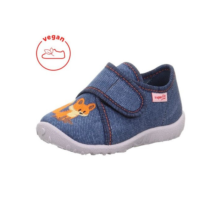 PANTOFLE TEKSTYLNE KAPCIE SUPERFIT SPOTTY BLAU 1-009254-8100