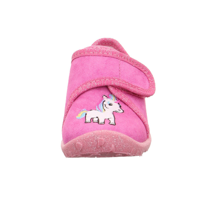 PANTOFLE TEKSTYLNE KAPCIE SUPERFIT SPOTTY PINK 1-009254-5550
