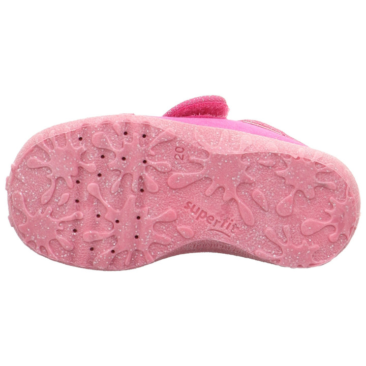 PANTOFLE TEKSTYLNE KAPCIE SUPERFIT SPOTTY PINK 1-009254-5550