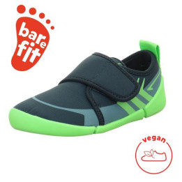 TEXTILE SLIPPERS BAREFOOT SUPERFIT VENTI GRUN/HELLGRUN 1-006702-7000