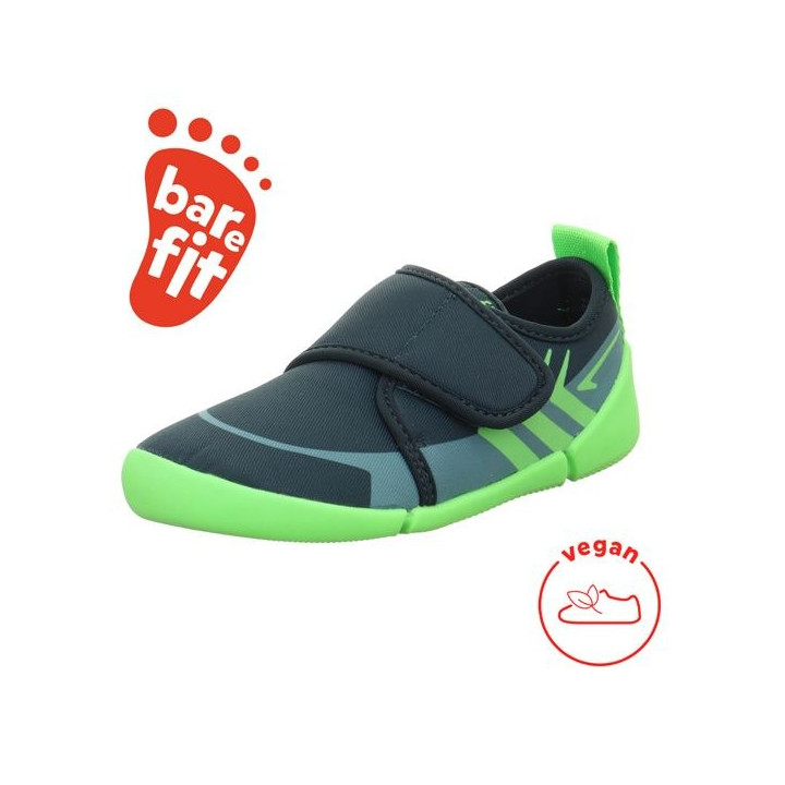 TEXTILE SLIPPERS BAREFOOT SUPERFIT VENTI GRUN/HELLGRUN 1-006702-7000