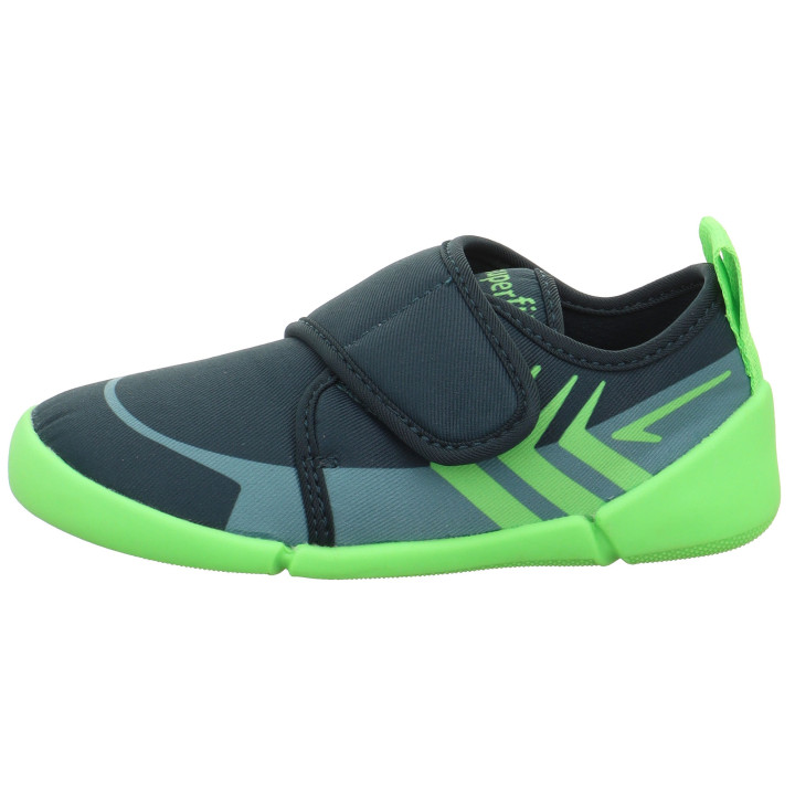 PANTOFLE TEKSTYLNE KAPCIE BAREFOOT SUPERFIT VENTI GRUN/HELLGRUN 1-006702-7000