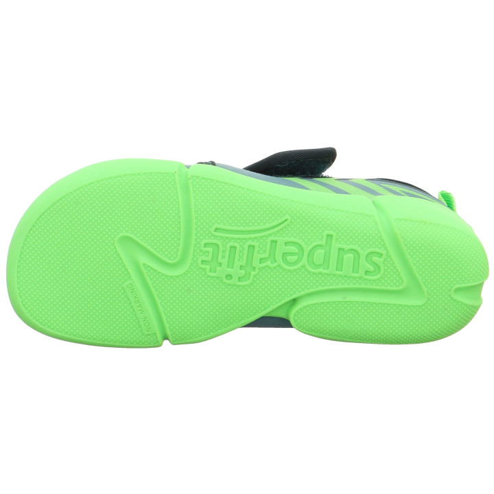 TEXTILE SLIPPERS BAREFOOT SUPERFIT VENTI GRUN/HELLGRUN 1-006702-7000