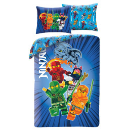 POŚCIEL DZIECIĘCA 140 X 200 CM LEGO NINJAGO LEG-1166BL
