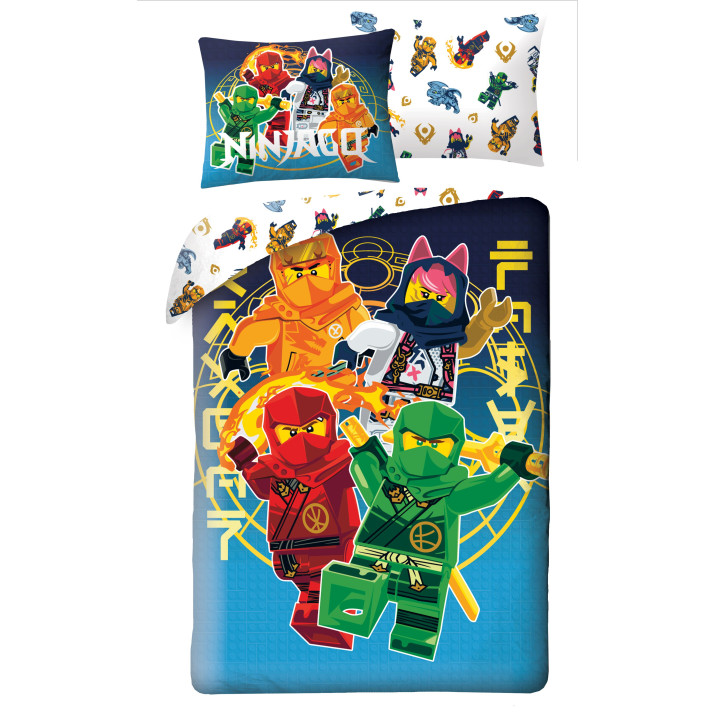 POŚCIEL MIKROFIBRA 140 X 200 CM LEGO NINJAGO LEG-1147BL