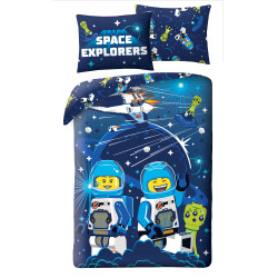POŚCIEL DZIECIĘCA 140 X 200 CM LEGO SPACE EXPLORERS LEG-1245BL