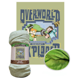FLEECE BLANKET CORAL 130 X 170 CM MINECRAFT MNC-4158FB