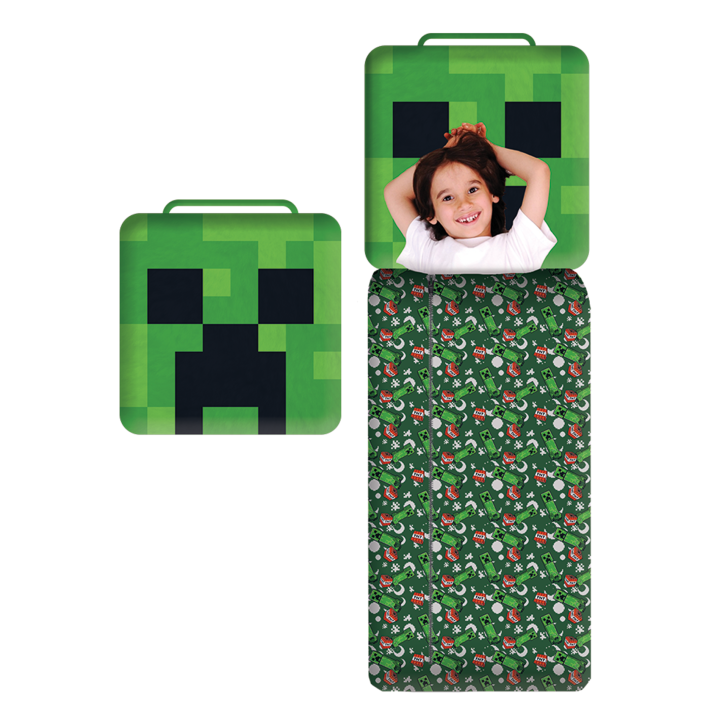 ŚPIWÓR DZIECIĘCY 60 X 130 CM MINECRAFT CREEPER MNC-4073SB