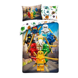 POŚCIEL BAWEŁNIANA 140 X 200 CM LEGO NINJAGO LEG-1270BL