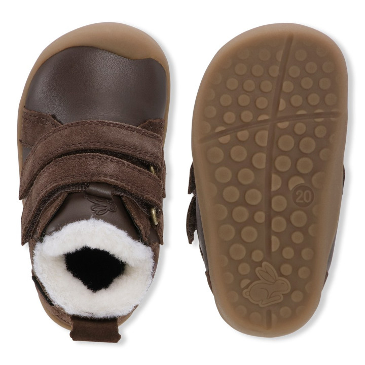 TRZEWIKI ZIMOWE BAREFOOT BUNDGAARD BLOOM DARK BROWN MEMBRANA TEX