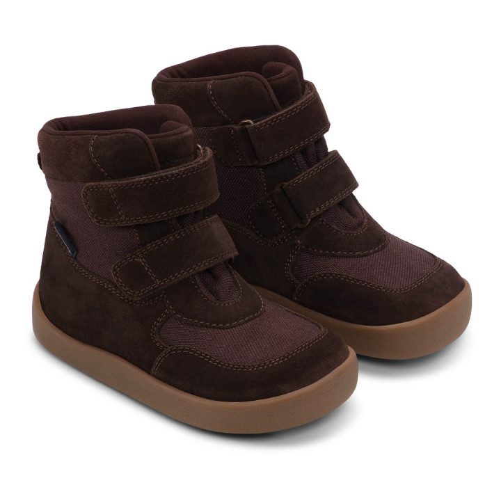 WINTER SHOES BAREFOOT BUNDGAARD BOBBIE DARK BROWN MEMBRANE TEX