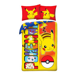 POŚCIEL BAWEŁNIANA 140 X 200 CM POKEMON PIKACHU POK-1074BL