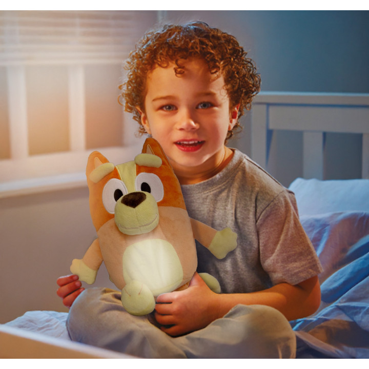 MASKOTKA PLUSZOWA LAMPKA NOCNA LED 2W1 GOGLOW BLUEY BINGO BY-9962PL