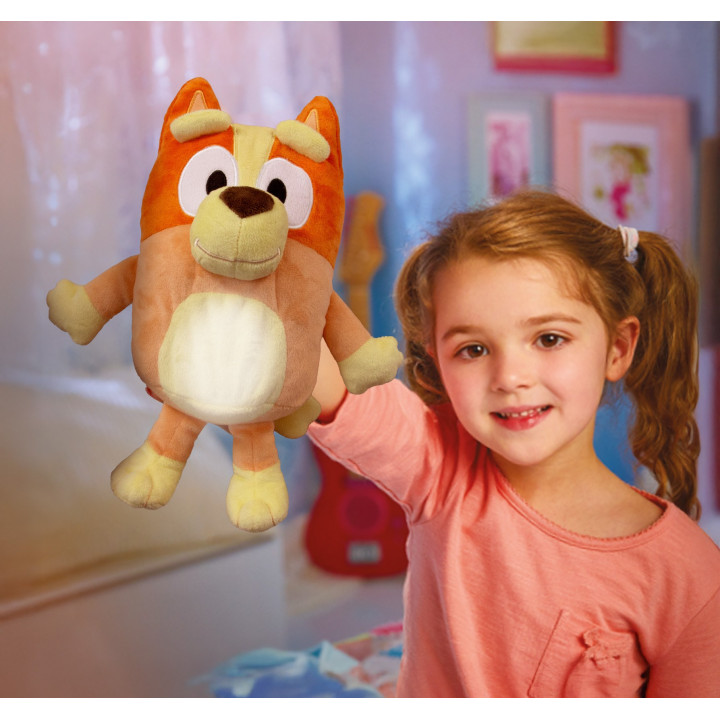 SOFT TOY NIGHT LIGHT 2W1 GOGLOW BLUEY BINGO BY-9962PL