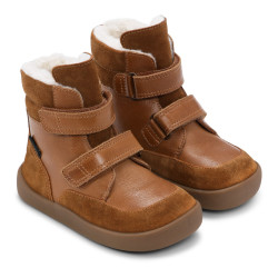 WINTER SHOES BAREFOOT BUNDGAARD BASIL COGNAC MEMBRANA TEX