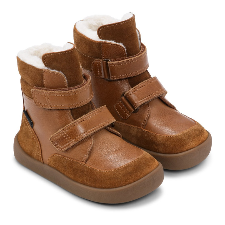 WINTER SHOES BAREFOOT BUNDGAARD BASIL COGNAC MEMBRANA TEX
