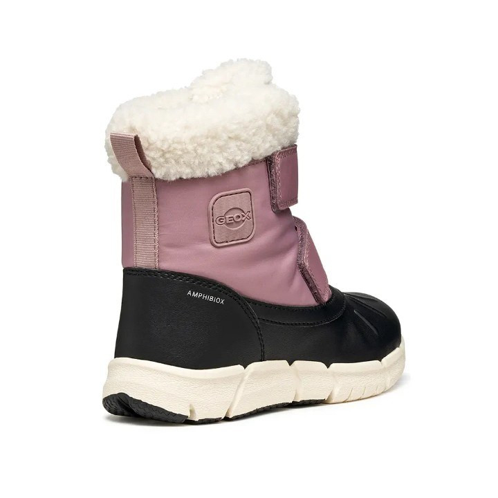 SNOW BOOTS GEOX FLEXYPER ANTIQUE ROSE/BLACK AMPHIBIOX
