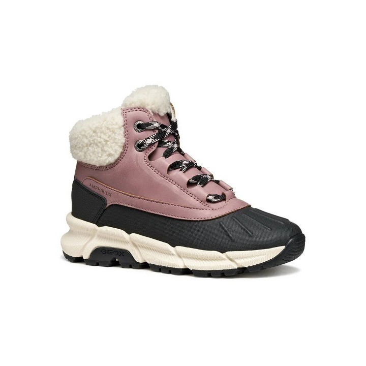 SNOW BOOTS GEOX FLEXYPER PLUS DK ROSE/BLACK AMPHIBIOX