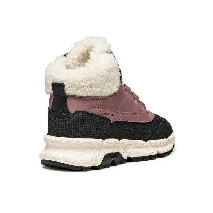 SNOW BOOTS GEOX FLEXYPER PLUS DK ROSE/BLACK AMPHIBIOX