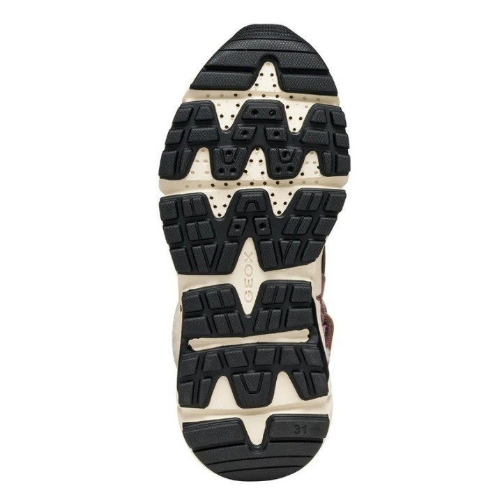 ŚNIEGOWCE GEOX FLEXYPER PLUS DK ROSE/BLACK AMPHIBIOX