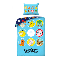 SINGLE DUVET SET MICROFIBER 140 X 200 CM POKEMON PIKACHU POK-1073BL