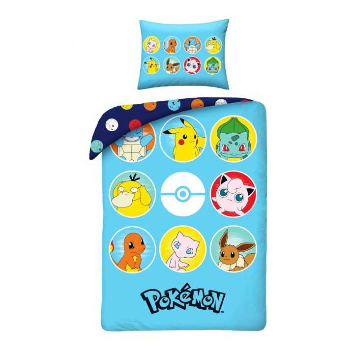 SINGLE DUVET SET MICROFIBER 140 X 200 CM POKEMON PIKACHU POK-1073BL
