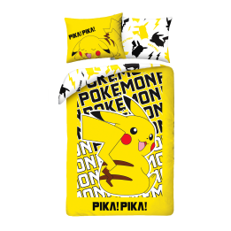 POŚCIEL MIKROFIBRA 140 X 200 CM POKEMON PIKACHU POK-1042BL