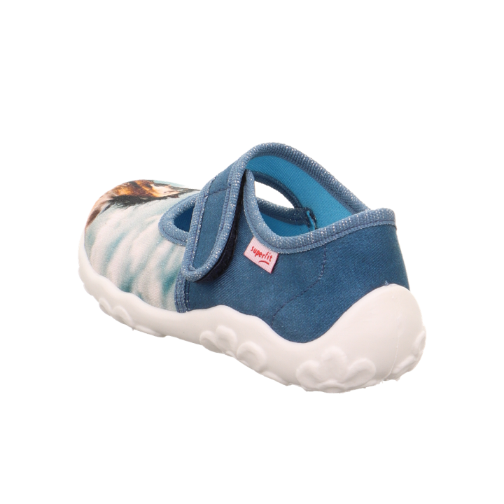PANTOFLE TEKSTYLNE KAPCIE SUPERFIT BONNY BLAU 1-000281-8040