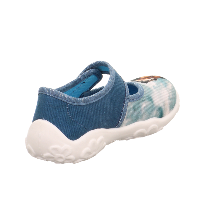 PANTOFLE TEKSTYLNE KAPCIE SUPERFIT BONNY BLAU 1-000281-8040