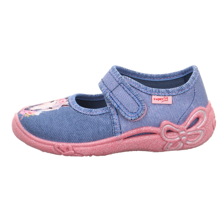 PANTOFLE TEKSTYLNE KAPCIE SUPERFIT BELINDA BLAU 1-800288-8060