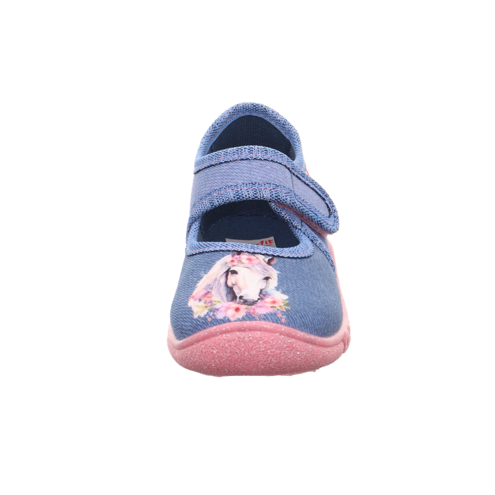 PANTOFLE TEKSTYLNE KAPCIE SUPERFIT BELINDA BLAU 1-800288-8060