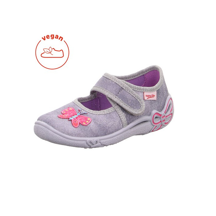 TEXTILE SLIPPERS SUPERFIT BONNY BELINDA HELLGRAU/PINK 0-800288-0600