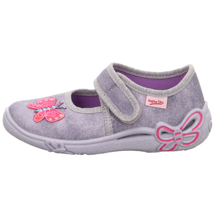 TEXTILE SLIPPERS SUPERFIT BONNY BELINDA HELLGRAU/PINK 0-800288-0600