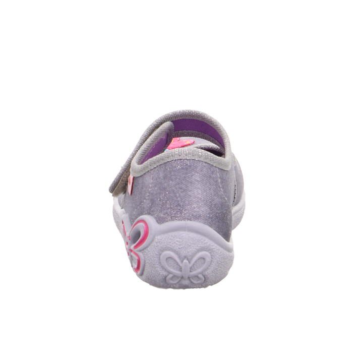 PANTOFLE TEKSTYLNE KAPCIE SUPERFIT BELINDA HELLGRAU/PINK 0-800288-0600