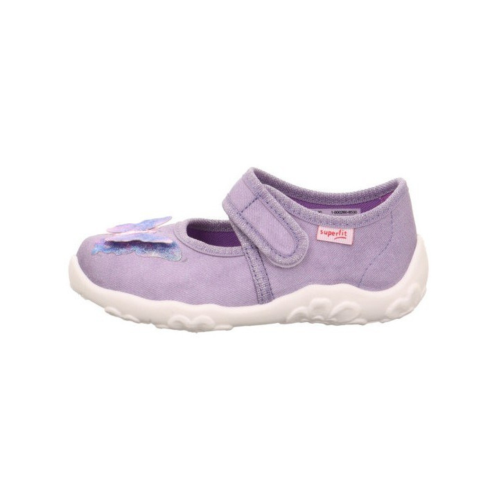 PANTOFLE TEKSTYLNE KAPCIE SUPERFIT BONNY LILA 1-000280-8530