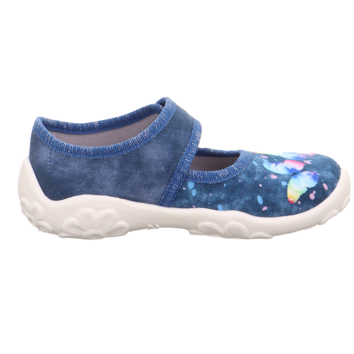 PANTOFLE TEKSTYLNE KAPCIE SUPERFIT BONNY BLAU 1-000281-8030