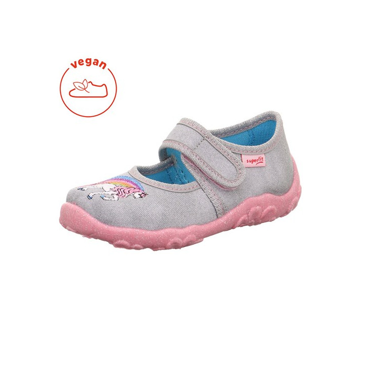 PANTOFLE TEKSTYLNE KAPCIE SUPERFIT BONNY GREY 1-800282-2010
