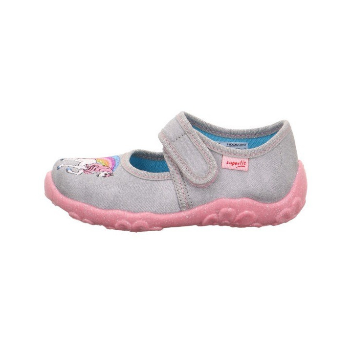 PANTOFLE TEKSTYLNE KAPCIE SUPERFIT BONNY GREY 1-800282-2010