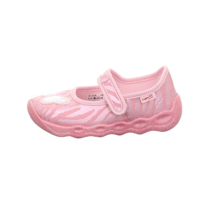 PANTOFLE TEKSTYLNE KAPCIE SUPERFIT BUBBLE ROSA 1-006271-5570