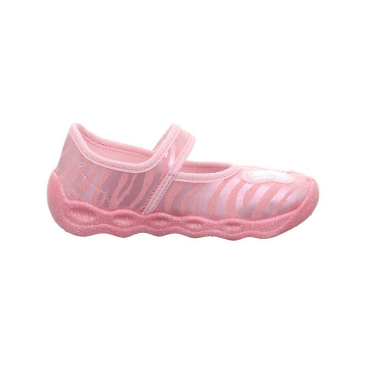 PANTOFLE TEKSTYLNE KAPCIE SUPERFIT BUBBLE ROSA 1-006271-5570