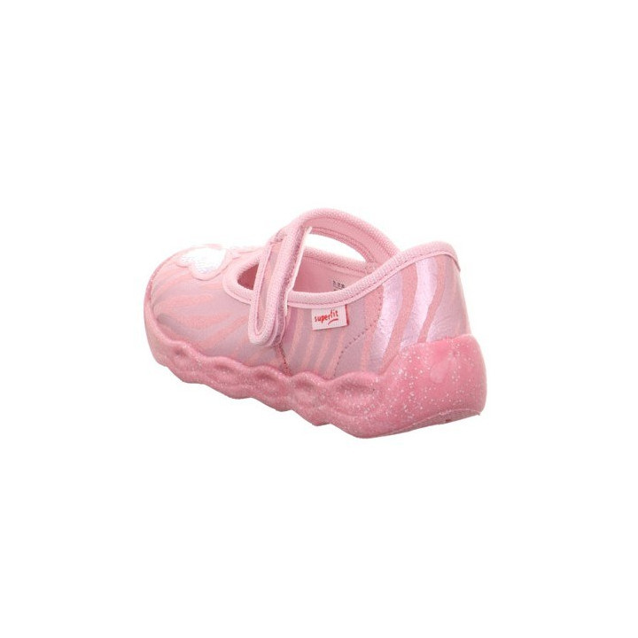 PANTOFLE TEKSTYLNE KAPCIE SUPERFIT BUBBLE ROSA 1-006271-5570