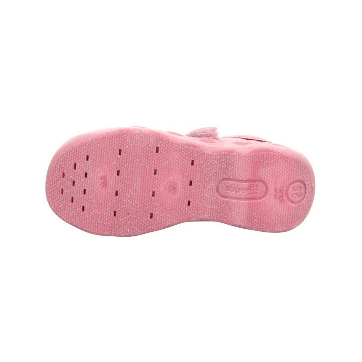 PANTOFLE TEKSTYLNE KAPCIE SUPERFIT BUBBLE ROSA 1-006271-5570