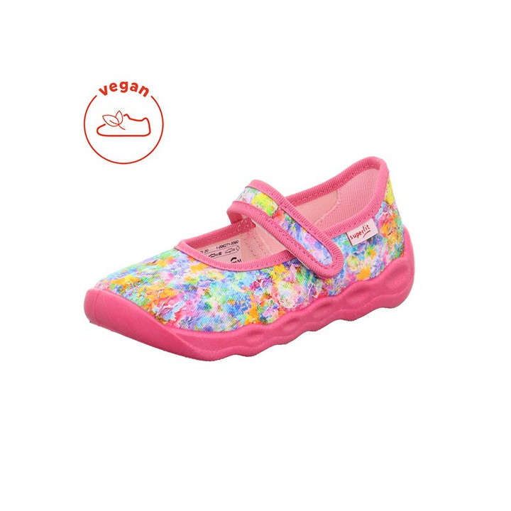 PANTOFLE TEKSTYLNE KAPCIE SUPERFIT BUBBLE ROSA 1-006271-5560