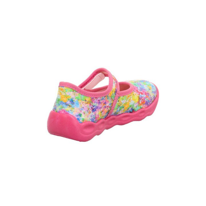 PANTOFLE TEKSTYLNE KAPCIE SUPERFIT BUBBLE ROSA 1-006271-5560