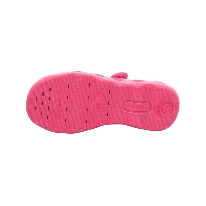 PANTOFLE TEKSTYLNE KAPCIE SUPERFIT BUBBLE ROSA 1-006271-5560