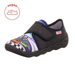 PANTOFLE TEKSTYLNE KAPCIE SUPERFIT BUBBLE SCHWARZ 1-006274-0000