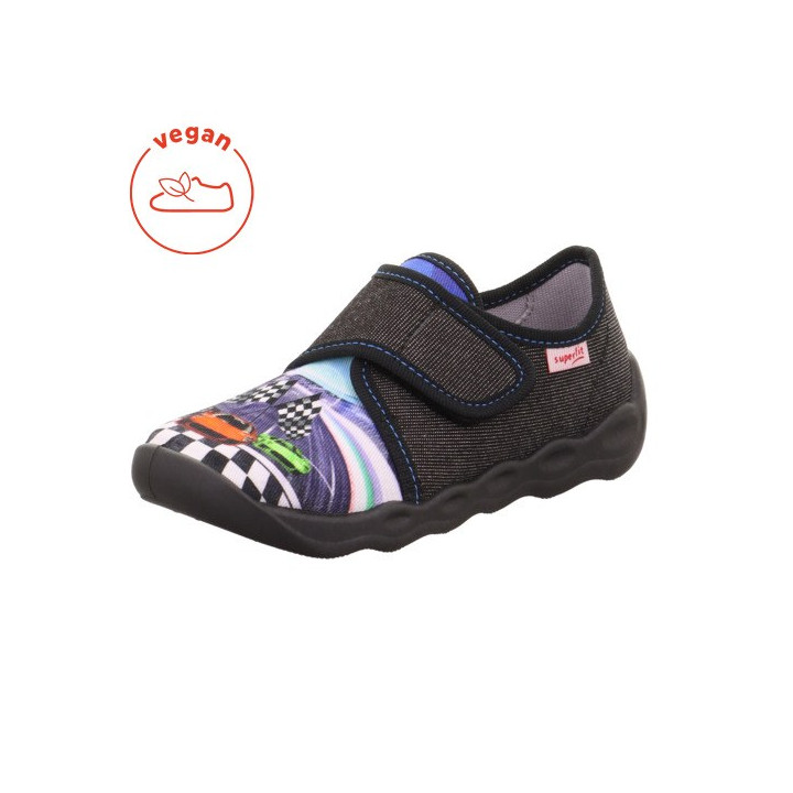 TEXTILE SLIPPERS SUPERFIT BUBBLE SCHWARZ 1-006274-0000