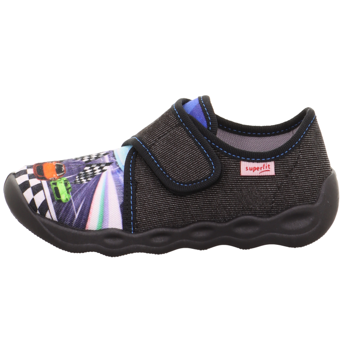 PANTOFLE TEKSTYLNE KAPCIE SUPERFIT BUBBLE SCHWARZ 1-006274-0000